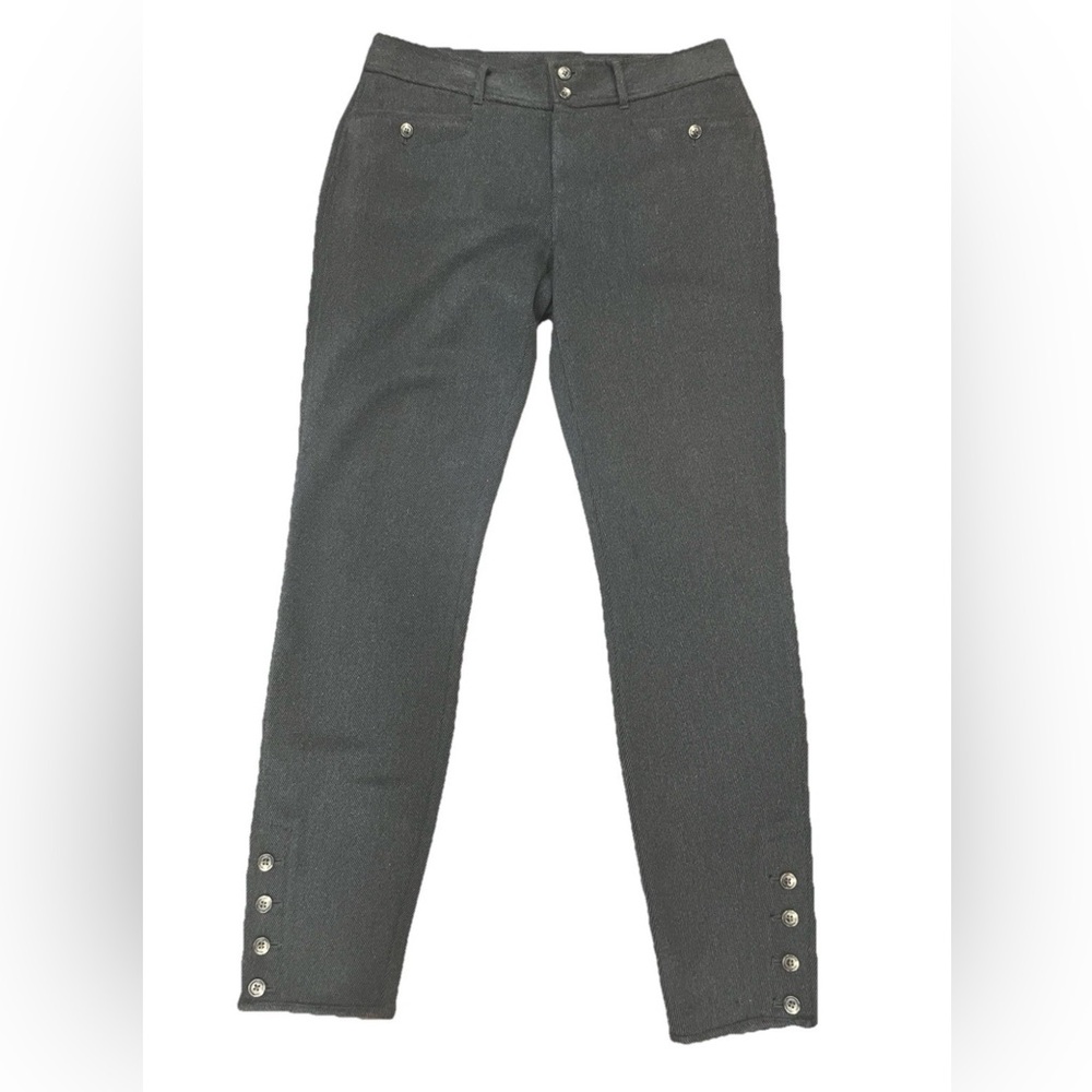 Lauren Ralph Lauren Women's Charcoal Small-Corduroy Button Ankle Pant Size 8